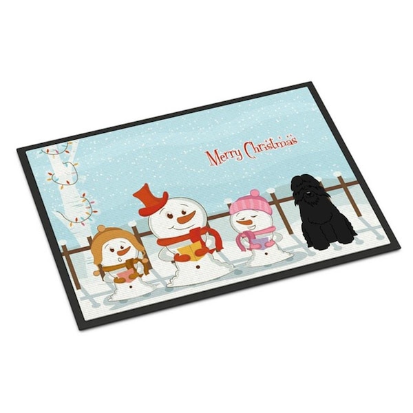 Carolines Treasures Merry Christmas Carolers Bouvier Des Flandres Indoor or Outdoor Mat, 18 x 0.25 x 27 in. BB2405MAT - main